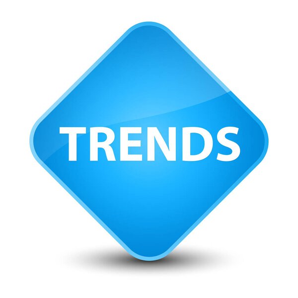Trends elegant cyan blue diamond button