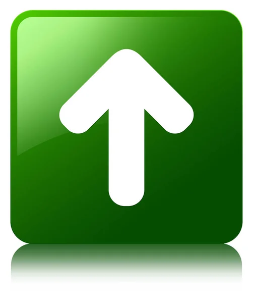 업로드 화살표 아이콘 녹색 사각형 버튼 — 스톡 사진