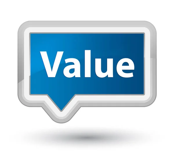 Value prime blue banner button — Stock Photo, Image