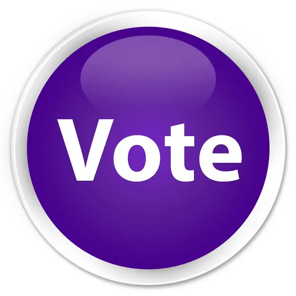 Голосувати преміум фіолетова кругла кнопка — стокове фото