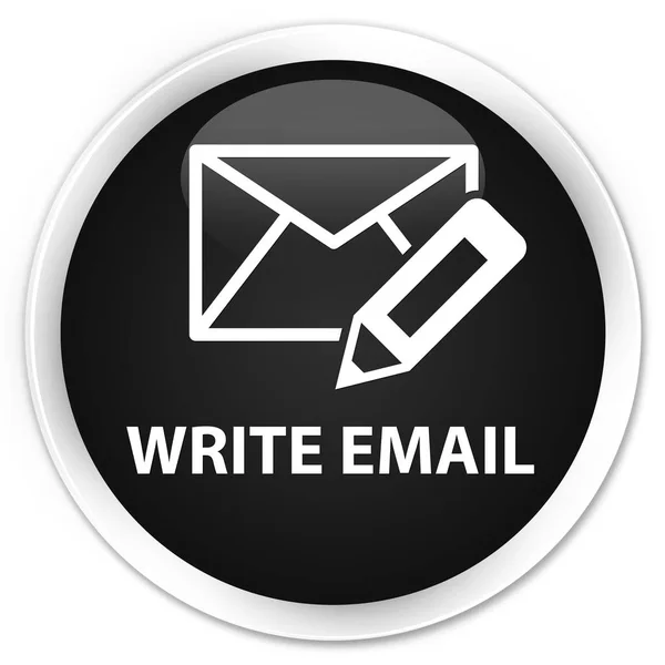 Γράψτε email premium μαύρο στρογγυλό κουμπί — Φωτογραφία Αρχείου