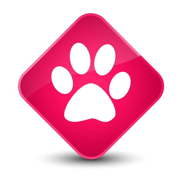 Animal footprint icon elegant pink diamond button — Stock Photo, Image