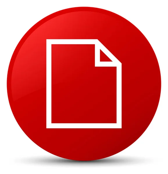 Leere Seite Symbol roter runder Knopf — Stockfoto