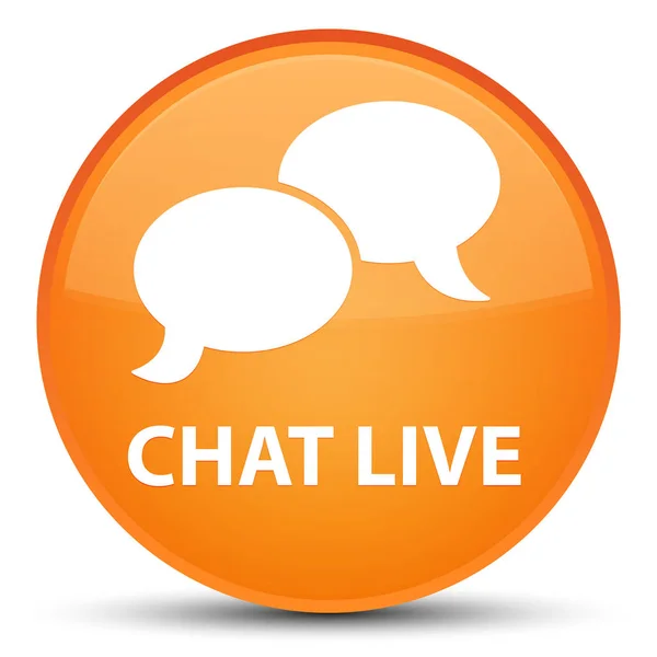 Chat live bouton rond orange spécial — Photo
