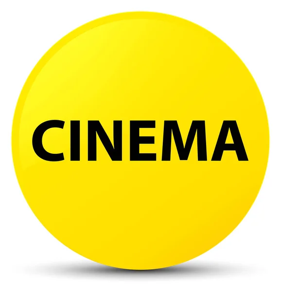 Cinema yellow round button — Stock Photo, Image