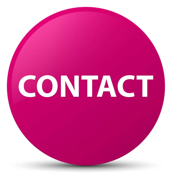 Contact pink round button — Stock Photo, Image