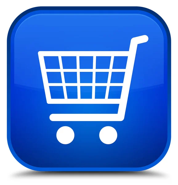Icono de comercio electrónico botón cuadrado azul especial —  Fotos de Stock