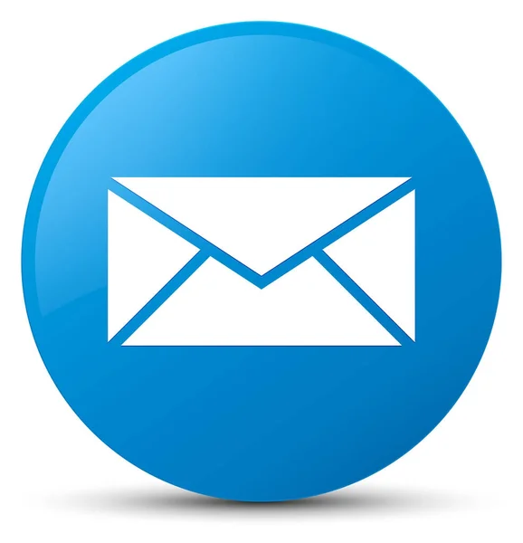 E-posta simgesi mavi düğme mavi — Stok fotoğraf