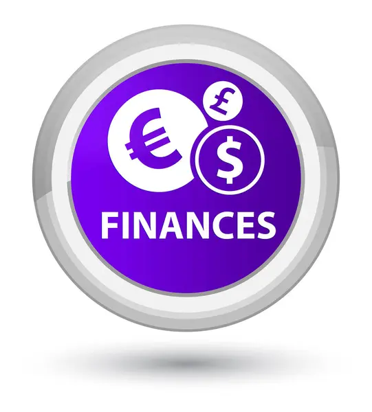 Finances (euro signe) premier bouton rond violet — Photo