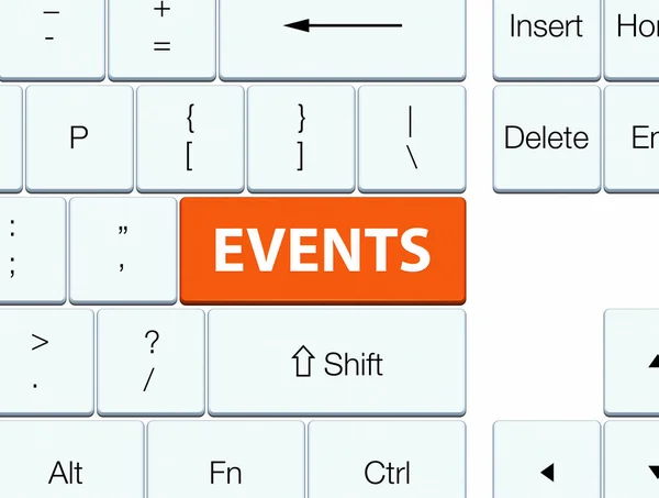 Ereignisse orange Tastatur Taste — Stockfoto