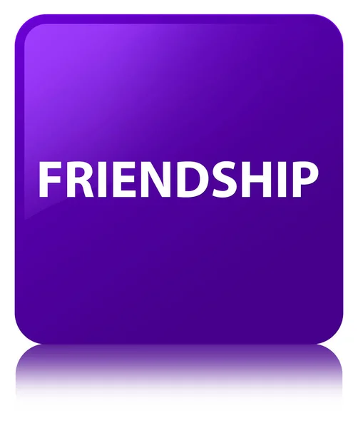 Friendship purple square button — Stock Photo, Image