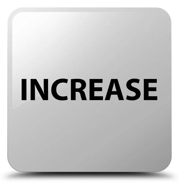 Increase white square button — Stock Photo, Image