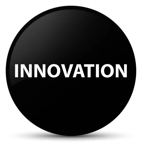 Innovation schwarzer runder Knopf — Stockfoto