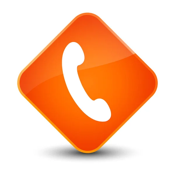 Telefon ikon elegáns orange gyémánt gomb — Stock Fotó
