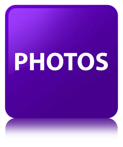 Photos purple square button — Stock Photo, Image