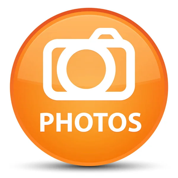 Speciale oranje ronde knop foto's (camera-icoontje) — Stockfoto