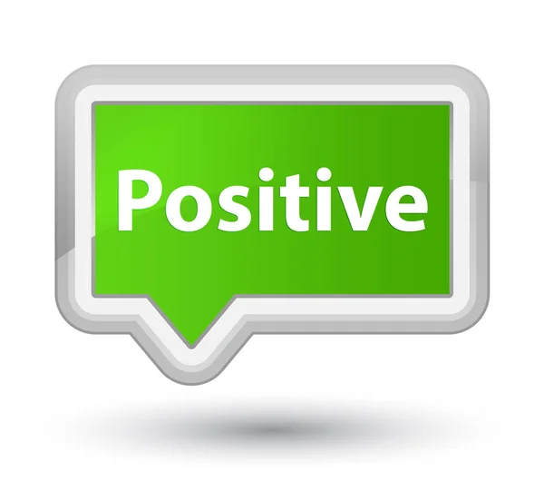 Botão de banner verde macio primo positivo — Fotografia de Stock