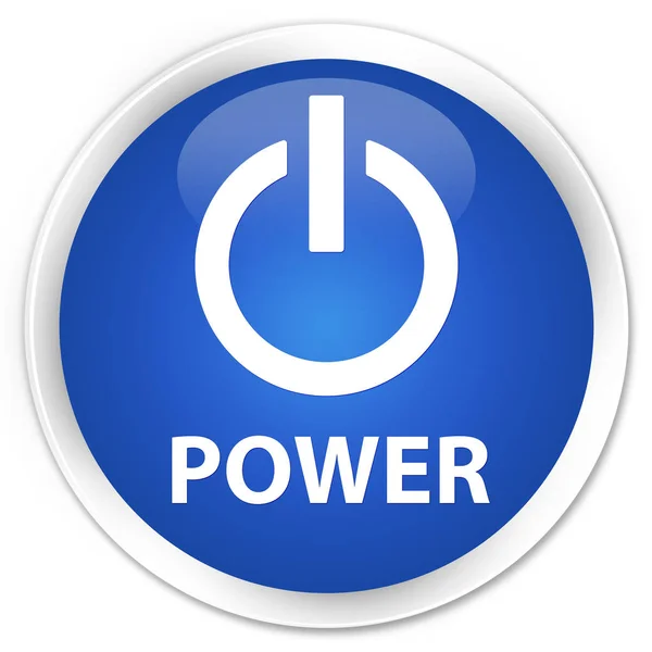 Bouton rond bleu Power Premium — Photo