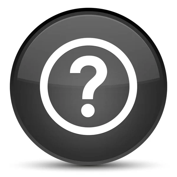 Icône de question bouton rond noir spécial — Photo