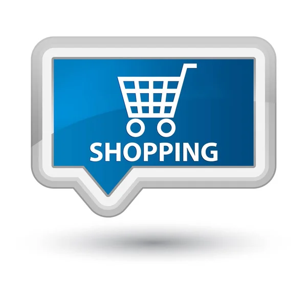 Shopping prime blue banner button — Stock Photo, Image