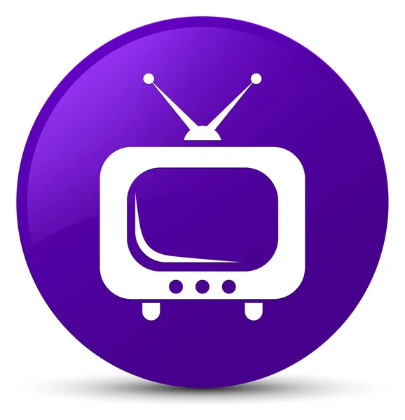 TV icon purple round button