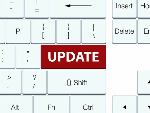 Braune Tastatur aktualisieren — Stockfoto