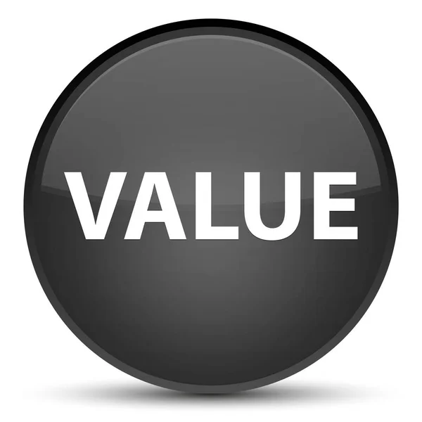 Value special black round button — Stock Photo, Image