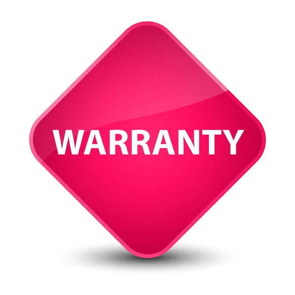 Warranty elegant pink diamond button — Stock Photo, Image