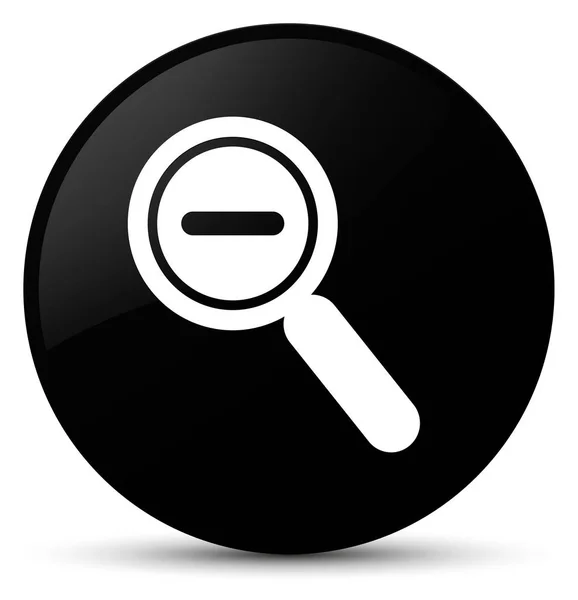 Zoom fuera icono negro botón redondo — Foto de Stock