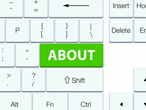 Over zachte groene toetsenbord knop — Stockfoto