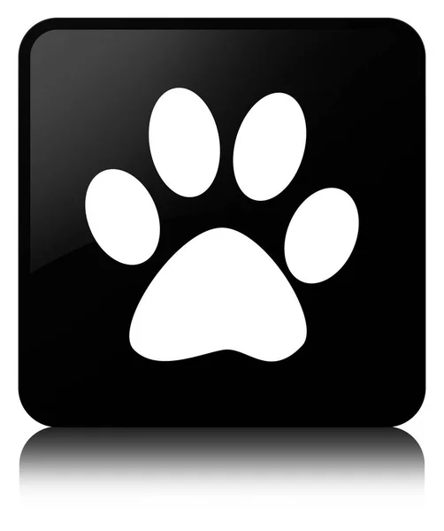 Animal Footprint Symbol schwarzer quadratischer Knopf — Stockfoto