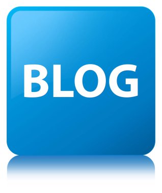 Blog camgöbeği mavi kare düğme