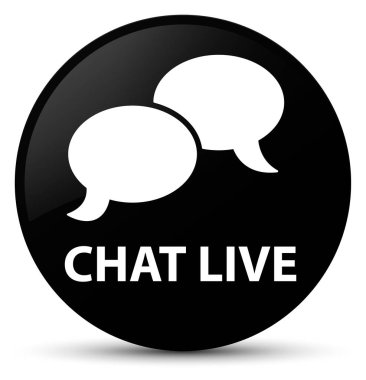 Sohbet canlı siyah yuvarlak düğmesi