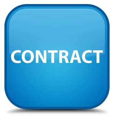 Sözleşme özel camgöbeği mavi kare düğme