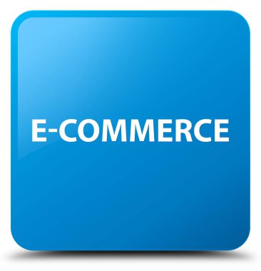 E-ticaret camgöbeği mavi kare düğme