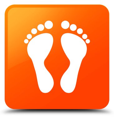 Ayak izi simgesi turuncu kare düğme