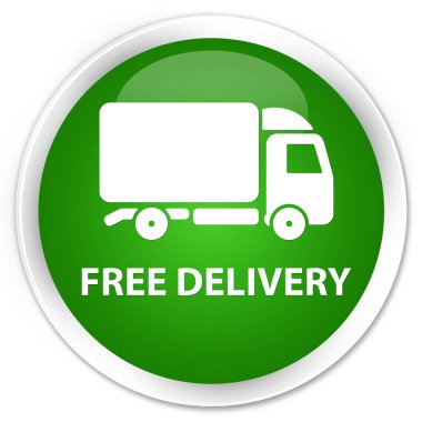 Ücretsiz teslimat premium yeşil yuvarlak düğmesi