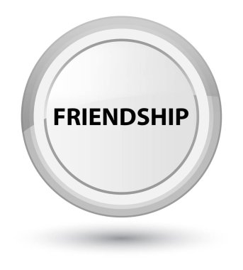 Dostluk baş beyaz yuvarlak düğmesi