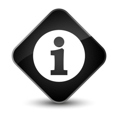 Bilgi simgesi zarif siyah elmas düğmesine