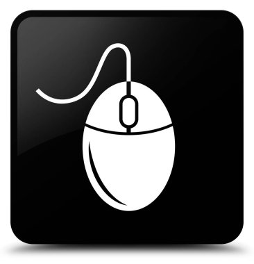 Fare simgesi siyah kare düğme