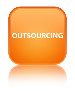 Dış kaynak özel turuncu kare düğme