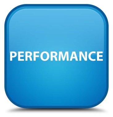 Performans özel camgöbeği mavi kare düğme