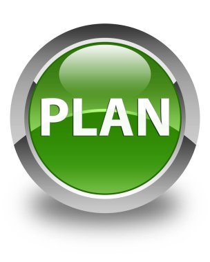 Plan parlak yumuşak yeşil yuvarlak düğme