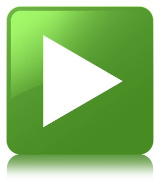 Oyun kutsal kişilerin resmi yumuşak yeşil kare düğme