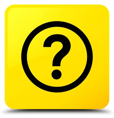 Soru simgesi sarı kare düğme