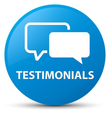 Referansları camgöbeği mavi yuvarlak düğmesi