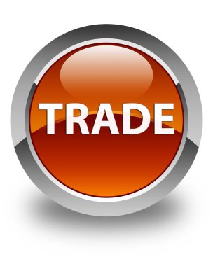 Ticaret parlak kahverengi yuvarlak düğme