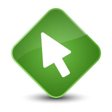 İmleç simgesi zarif yumuşak yeşil elmas düğmesi