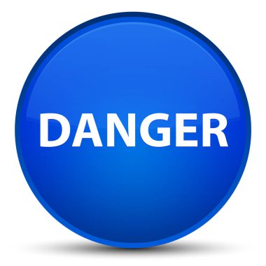 Tehlike özel mavi yuvarlak düğmesi