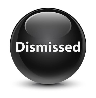 Cam gibi siyah yuvarlak düğmeye reddetti